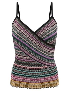MISSONI PURPLE MULTI METALLIC KNIT TANK TOP